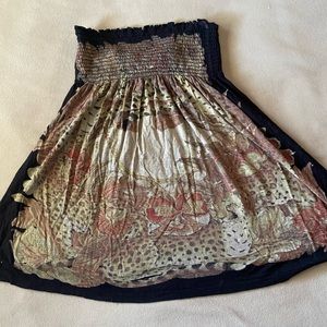 Animal print midi skirt